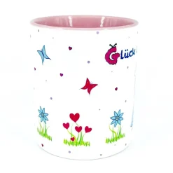 Tasse für Oma, Kaffeebecher mit Spruch, Glück ist eine Oma wie Dich zu haben