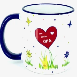 Tasse für Opa, Kaffeebecher mit Spruch: Glück ist, einen Opa wie dich zu haben