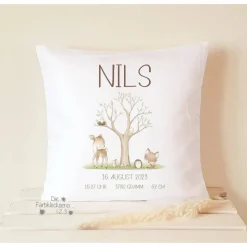 Tasse Kind personalisiert, Geschenk Geburtstag mit Namen, Kindertasse Waldtiere, Namenstasse Baum Reh Igel, Tasse Boho