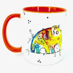 Tasse mit Elefant Gertrude, Funny-Art, Geschenk für Elefanten-Liebhaber und Wildschützer