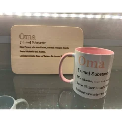 Tasse mit Frühstücksbrettchen Set