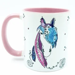 Tasse Pferd personalisiert, Geschenk-Idee Pferde-Mensch, Funny-Art Aquarell Illustration