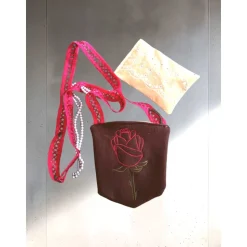 Tastbeutel, Fühlbeutel, Tasttäschchen bestickt für Demenzkranke Geschenkidee mit Herz und Duftbeutel mit Rosenbl&u