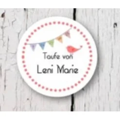 Taufe Set 6 Cupcake Topper personalisiert Flags Muffindeko mit individuellem Namen für Mädchen oder Jungen