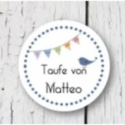 Taufe Set 6 Cupcake Topper personalisiert Flags Muffindeko mit individuellem Namen für Mädchen oder Jungen
