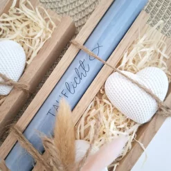 Taufe Taufgeschenk Dekoherz Kerzenhalter rund Geschenkset für Mädchen und Jungen zur heiligen Taufe Taufkerze