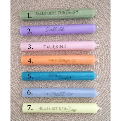 Taufe Taufgeschenk Fisch Variante 2 und Kerzenhalter rund Geschenkset für Mädchen und Jungen zur heiligen Taufe Taufkerz