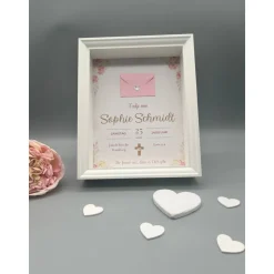 Taufgeschenk | Einzigartiges personalisiertes Geschenk Wanddeko | Custom Wandbild Taufe