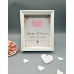 Taufgeschenk | Einzigartiges personalisiertes Geschenk Wanddeko | Custom Wandbild Taufe