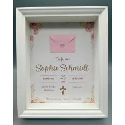 Taufgeschenk | Einzigartiges personalisiertes Geschenk Wanddeko | Custom Wandbild Taufe