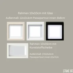 Taufgeschenk Junge • Steinbild Taufe • Personalisiertes Geschenk zur Taufe mit Boot & Rahmen