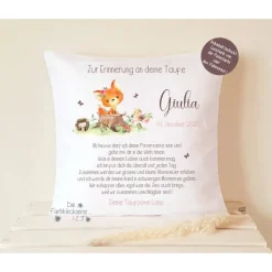 Taufgeschenk Junge Taufkissen mit Spruch Hirsch