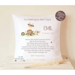 Taufgeschenk Junge Taufkissen mit Spruch Hirsch