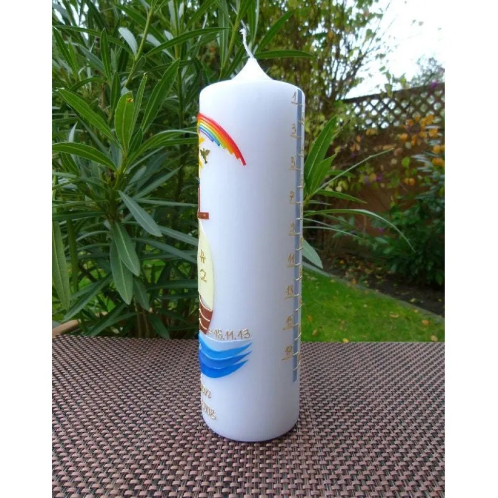 Taufkerze - Geburtstagkerze - Boot - Arche - Mädchen - Kerze - Taufe - Handarbeit - keine Folie - inkl. Wachsbeschriftun