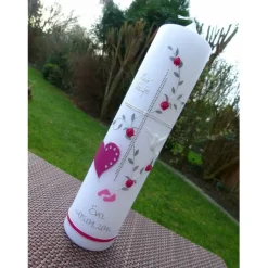 Taufkerze - Kreuz - Mädchen - Junge - Kerze - Taufe - Handarbeit - keine Folie - inkl. Wachsbeschriftung