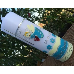 Taufkerze - Schutzengel - Engel - Fee - Mädchen - Junge - Kerze - Taufe - Handarbeit - keine Folie - inkl. Wachsbeschrif