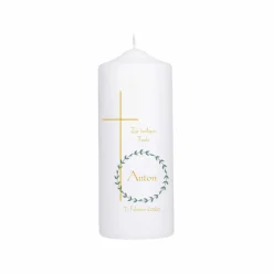 Taufkerze Feiner Kranz Stumpe