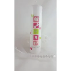 Taufkerze für Mädchen, modern, verspielt, mit Schmetterlingen
