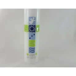 Taufkerze hellblau / grün mit Engel