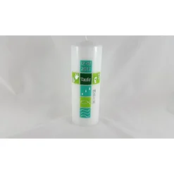 Taufkerze Junge, grün, Kreuz