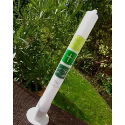 Taufkerze Kommunionkerze Kommunionskerze Mädchen Jungen Kreuz Sonne Ichthys Fisch Wasser grün klassisch Wachsverzierunge