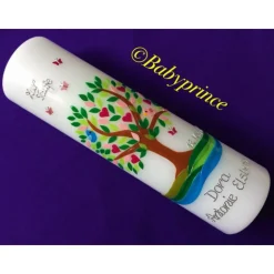 Taufkerze  Lebensbaum  Baum  Mädchen  Junge  Kerze -Taufe - Handarbeit - keine Folie - inkl. Wachsbeschriftung