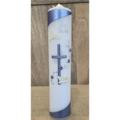 Taufkerze Perlmutt 30x6 - in verschiedenen Farben