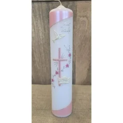 Taufkerze Perlmutt 30x6 - in verschiedenen Farben