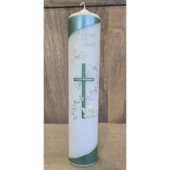 Taufkerze Perlmutt 30x6 - in verschiedenen Farben