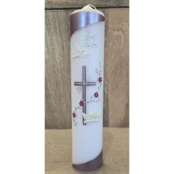 Taufkerze Perlmutt 30x6 - in verschiedenen Farben