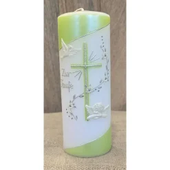 Taufkerze Perlmutt 20x7 in verschiedenen Farben