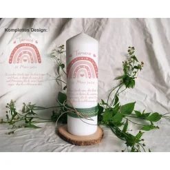 Taufkerze Regenbogen Stumpe