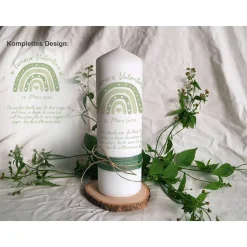 Taufkerze Regenbogen Stumpe