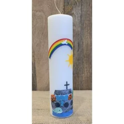 Taufkerze 25x6 - "Arche-Noah 3"
