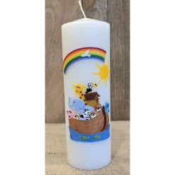 Taufkerze 25x8 - "Arche-Noah 2"