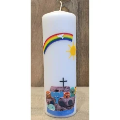 Taufkerze 25x8 - "Arche-Noah 3" -