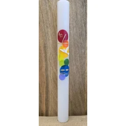 Taufkerze 40x4 - "Bunt"