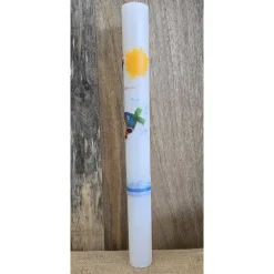 Taufkerze 40x4 - "Fisch"