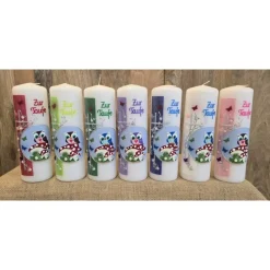 Taufkerze 25x8 - Holografisch -