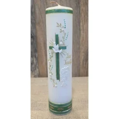 Taufkerze 25x6 - Holografisch - in verschiedenen Farben