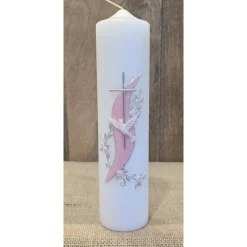Taufkerze 25x6 - "Hologramm" - in verschiedenen Farben