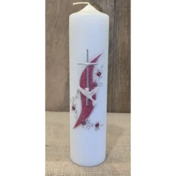 Taufkerze 25x6 - "Hologramm" - in verschiedenen Farben