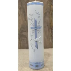 Taufkerze 25x6 - Irisierend - In verschiedenen Farben -