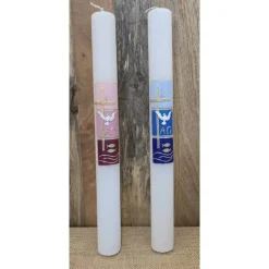 Taufkerze 40x4 in verschiedenen Farbtönen