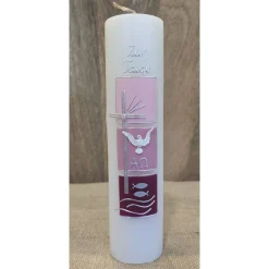 Taufkerze 25x6 in verschiedenen Farben