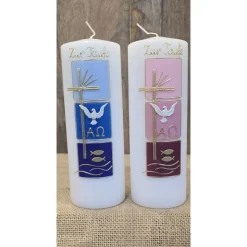 Taufkerze 20x7 in zwei Farben erhältlich