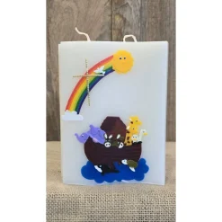 Taufkerze 19x15x4,5 - "Arche-Noah 1"