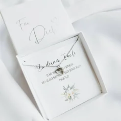 Taufkette mit Gravur, Taufschmuck Edelstahl, Personalisiertes Taufgeschenk für Mädchen und Jungen