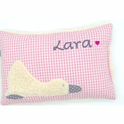 Taufkissen Ente Entchen mit gesticktem Namen