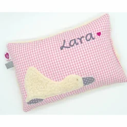 Taufkissen Ente Entchen mit gesticktem Namen